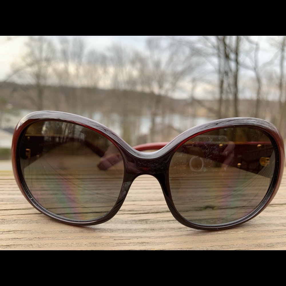 PRADA Burgundy Ombré Polarized Sunglasses - Picture 4 of 7
